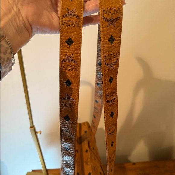 MCM Tan Monogram Shoulder Bag - Picture 4 of 13